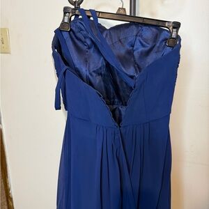 Chic Strapless Navy Dress